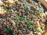 Salade de couscous israélien aux herbes et noix