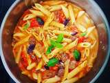 One pot pasta/boeuf/tomate/carotte