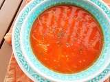 Soupe de tomates aux vermicelles de Cyril Lignac dans Tous en cuisine, 2eme édition