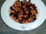 Salade de betteraves rouges et carottes cuites
