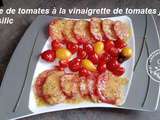 Salade de tomates et vinaigrette de tomates jaunes au thermomix
