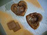 Coeur coulant marron chocolat