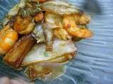 Endives et crevettes caramélisées