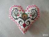 Quatrième Cœur à broder st Valentin, Style Hongrois : 1 ère partie