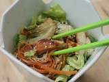 Salade de vermicelles de riz, fenouil et poulet