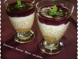 Entremets banane et mures aux perles