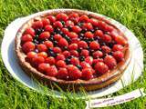 Gâteau citronné et ses fruits rouges