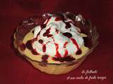Île flottante et son coulis de fruits rouges