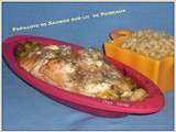 Papillote de saumon sur lit de poireau
