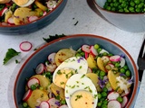 Salade de pommes de terre, pois et radis (pour 1 pers)
