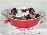 Salade de riz sauvage et de betteraves rouges