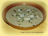Soupe de céleri rave au gorgonzola