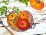 Tomates farcies au boeuf et aux blettes