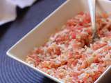 Salade de riz au surimi et pamplemousse