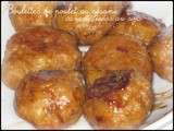 Boulettes de poulet au sésame et caramélisées au soja