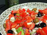 Salade de tomates façon grecque de Nikos