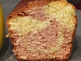 Cake marbré vanille fraise 🍓