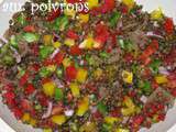 Salade de lentilles aux poivrons
