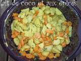 Salade patates carottes au lait de coco et aux épices