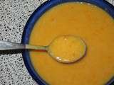 Soupe vitaminée (carottes, lentilles corail et orange)