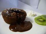Coeur coulant aux 2 chocolats & framboises