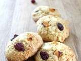 Cookies abricots, cranberries et chocolat blanc