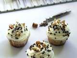 Cupcakes au grué de cacao et aux noisettes