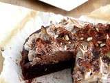 Gateau chocolat / noisettes meringués ( recette pour utiliser 6 blancs d'oeufs)