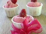 Glace framboise / géranium (2 ingrédients)