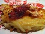 Galettes de pommes de terre, coulommiers, poitrine fumée