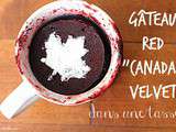 Gâteau Red  Canada  Velvet dans une tasse