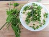 Rillettes de saumon, persil et ciboulette