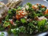 Salade de Kale, patate douce rotie et quinoa