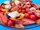 Salade Tomates, Mozzarella et Pèches ou Nectarines Rôties (Ig Bas)