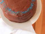 Layer cake glaçage chocolat crème fraîche
