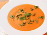Soupe de carotte, orange et menthe