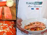 Marc n°1 – Mi-cuit de saumon, julienne de fenouil et carottes