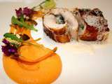 Noël de Marc – Suprême de volaille aux escargots, purée de patates douces, chanterelles et sauce au vin jaune