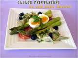 Salade de légumes printaniers et son oeuf mollet