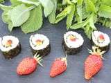 Trio de makis sushis sucrés ou salés aux fruits