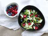 Salade, fruits rouges, parmesan