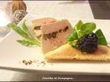 Foie gras de canard marbré aux pruneaux et au pain d'épices