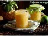 Confiture ananas, citron vert et gingembre