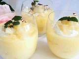 Verrines de Crème d’ananas dessert ww