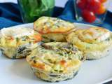 Eggs muffins courgettes, champignons avec ou sans fromage de chèvre