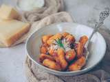 Gnocchis de patate douce au romarin & noisettes