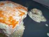 Pavés de saumon aux champignon à la crème accompagné de son riz parfumé à la badiane
