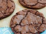 Cookies chocolat, fleur de sel et cœur caramel