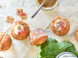 Muffins pistache – rhubarbe
