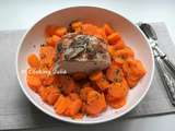 Rôti de porc vapeur aux carottes